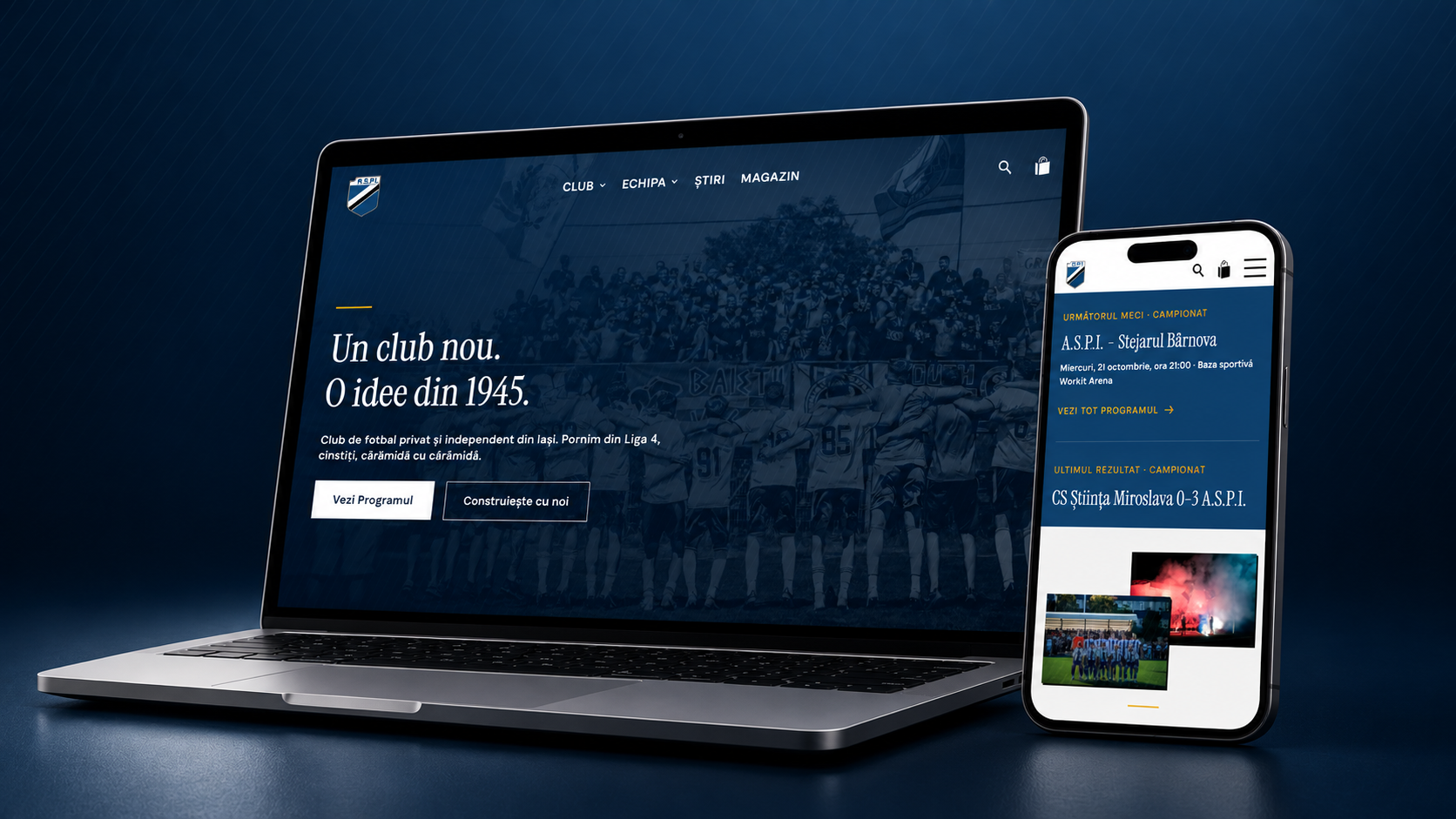 Site-ul aspi.ro, în haine noi. Casa digitală a clubului.
